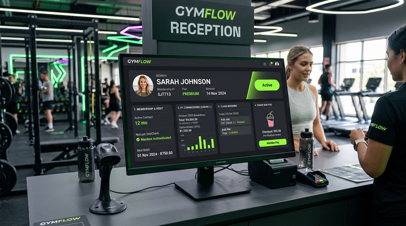 Gym memberships and fitness operations workspace