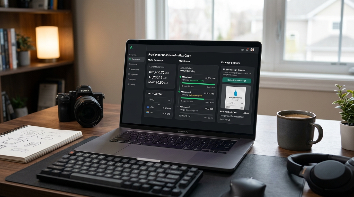 Solo creator invoicing and business workspace
