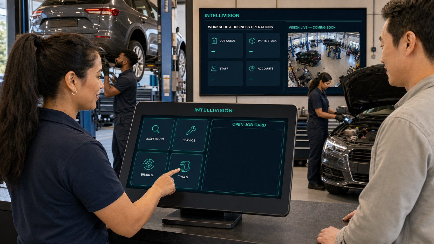Global-English automotive job-card and workshop operations concept