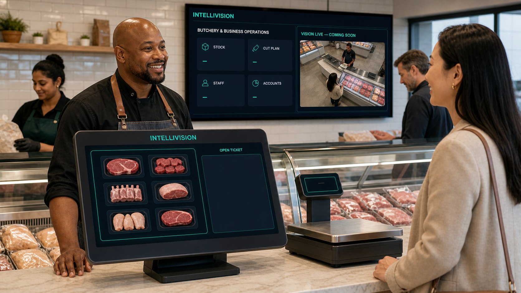 Global-English butchery POS, scale and business operations concept