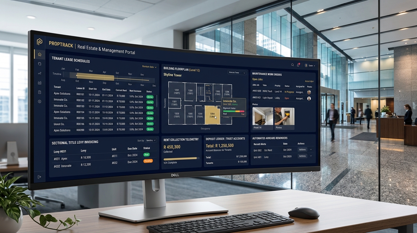 Commercial property and lease operations workspace
